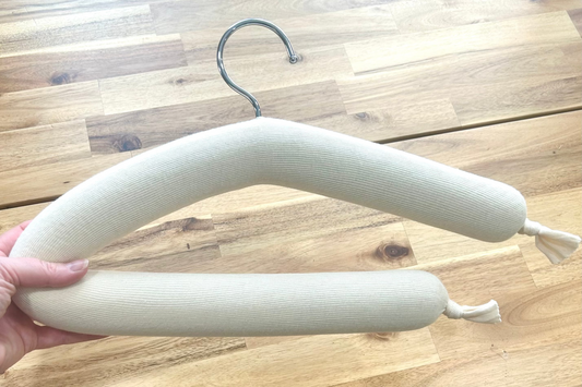 Padded pants hangers with shoulder bar from Hangerbee