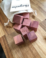 pocket sized cedar sachet for closets and dressers filled with small cubes of cedar wood to help your clothes stay and smell fresh.